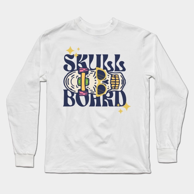 skull board Long Sleeve T-Shirt by pokymike